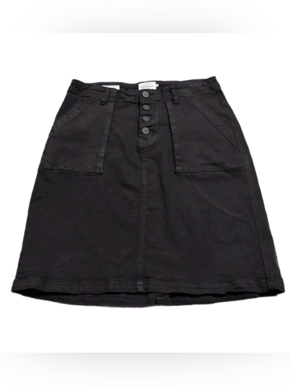 BÖHME Button-Front Stretch Denim Skirt Size 29, 8